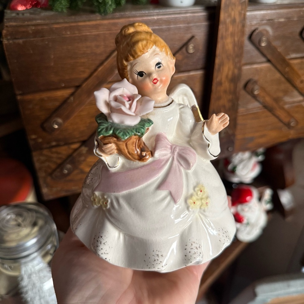 Christmas Angel Figurine with Music Box